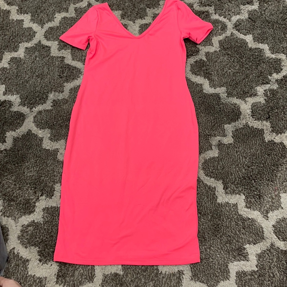 Hot pink Midi dress